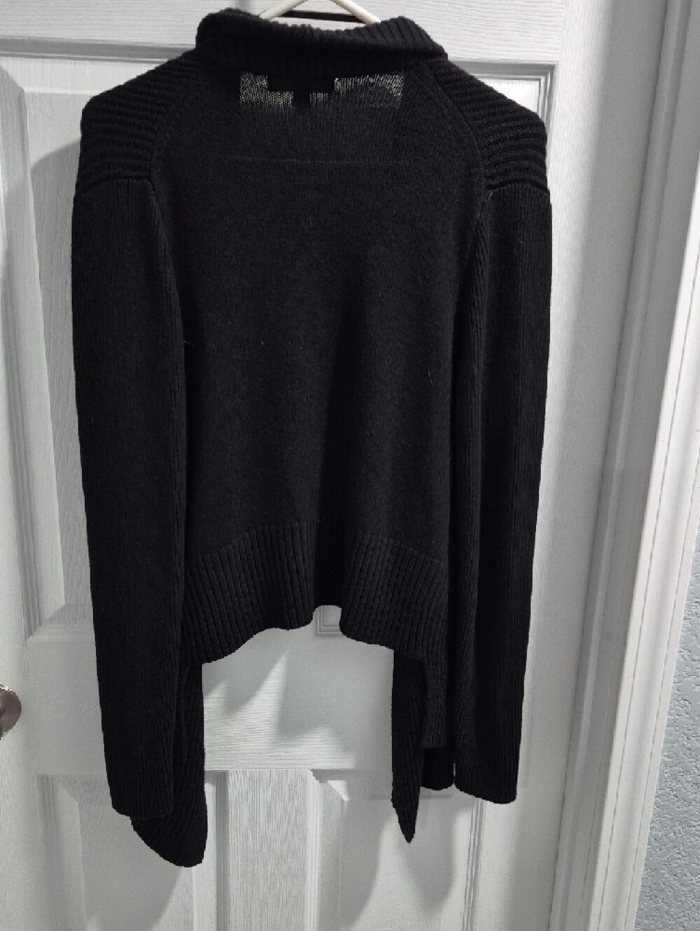 Banana Republic Black Ribbed Open Draped Cardigan - Picture 3 of 3
